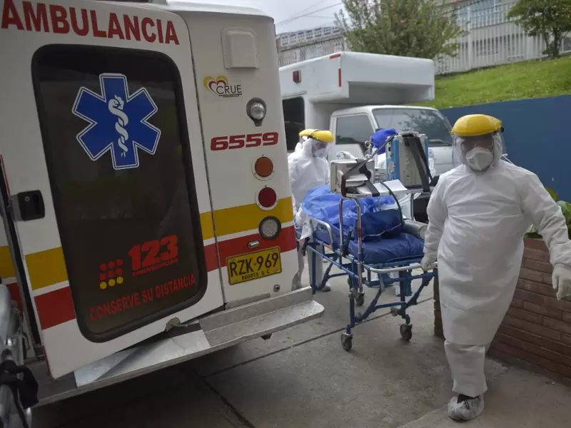 Paramédicos en Bogotá, de la Secretaría de Salud.