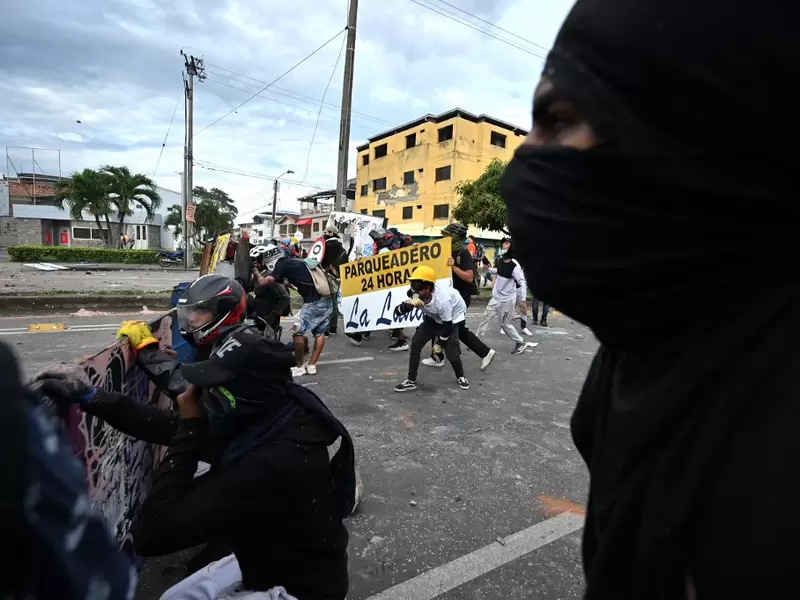 Disturbios en el sector de La Loma, en Cali