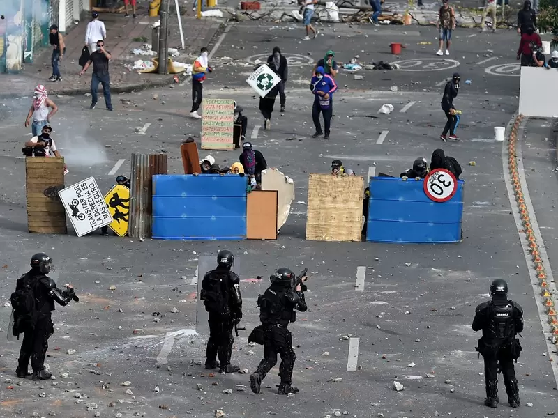 Disturbios en el sector de La Loma, en Cali