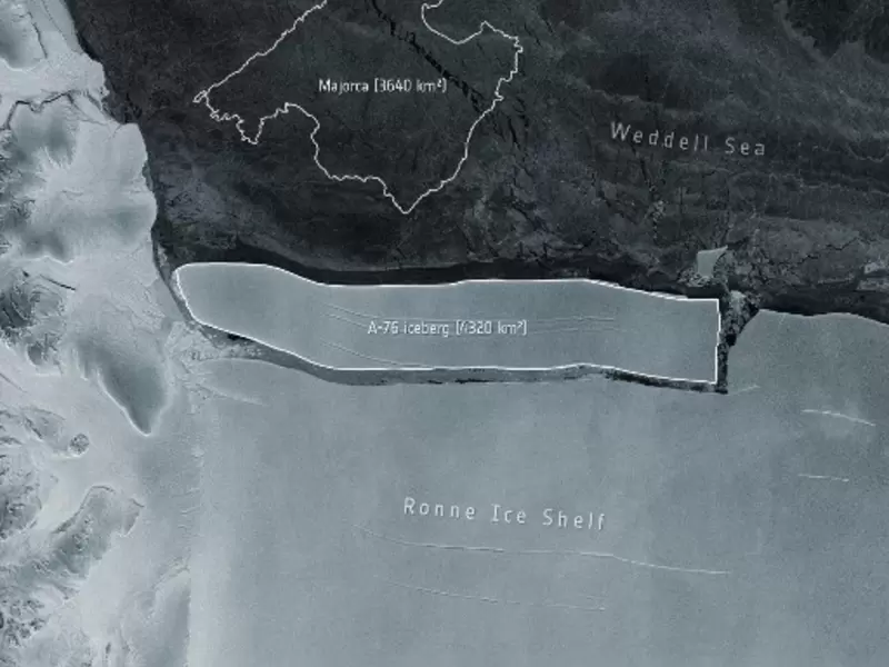El iceberg más grande del mundo se separó de la Antártida