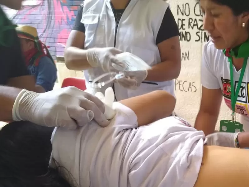 Indígenas heridos en Cali Indígenas heridos en Cali