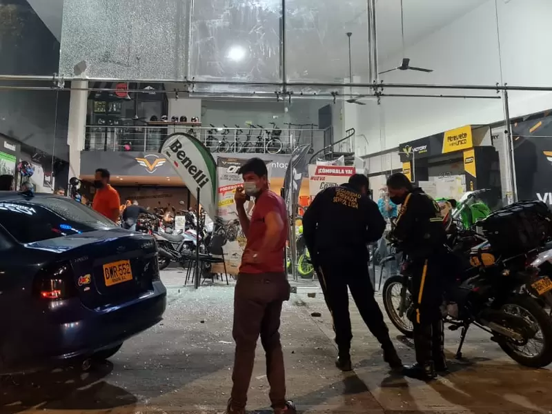 Comercio vandalizado Bucaramanga