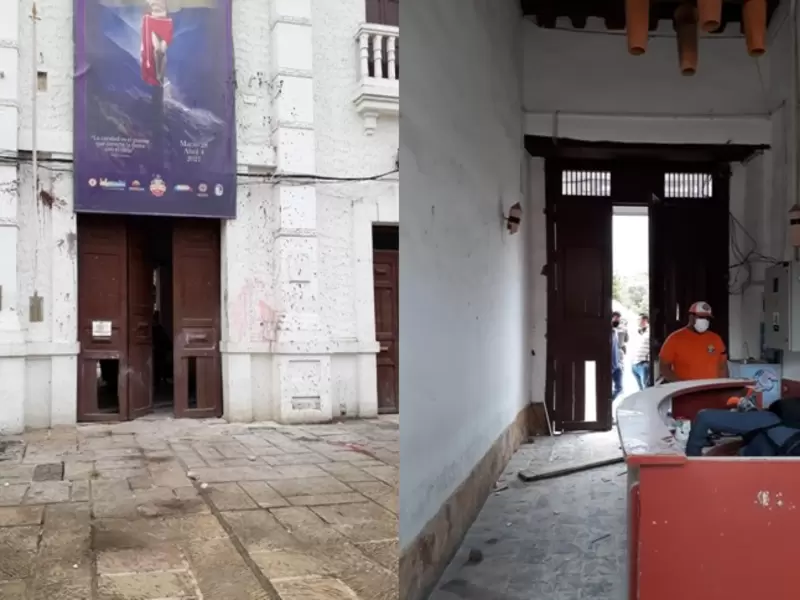 Atacan a piedras la alcaldía