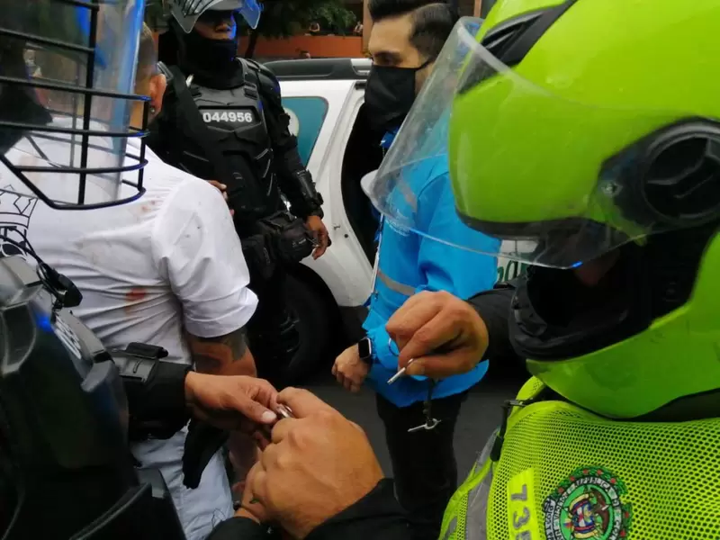 Capturas tras los disturbios en Medellín.