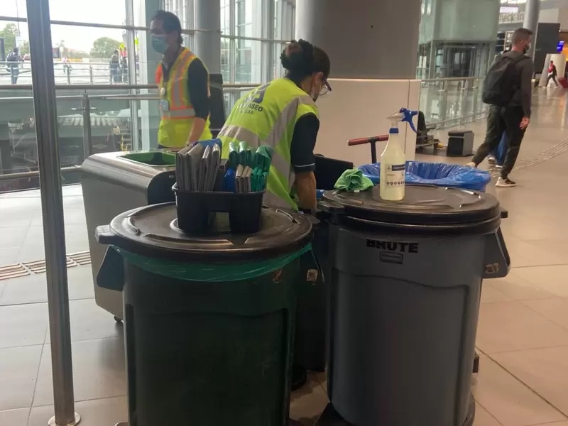 Reciclaje en aeropuerto El Dorado.