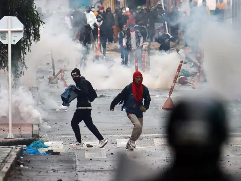 Disturbios en Bogotá durante las marchas del 1 de mayo de 2021