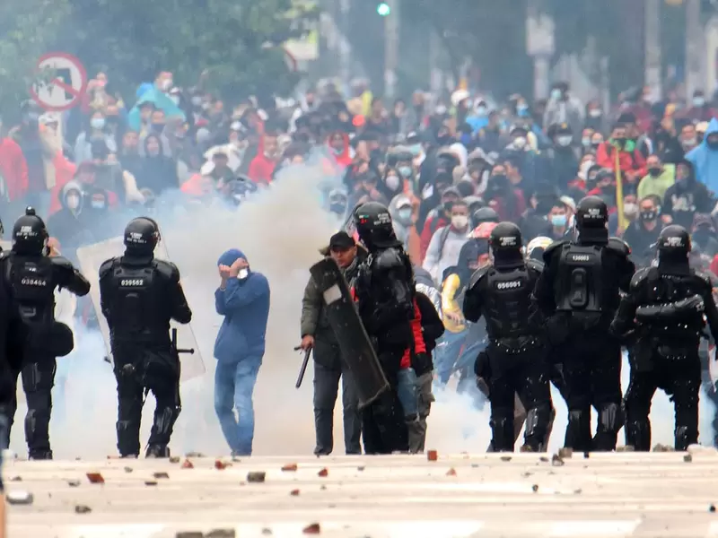 Disturbios en Bogotá durante las marchas del 1 de mayo de 2021