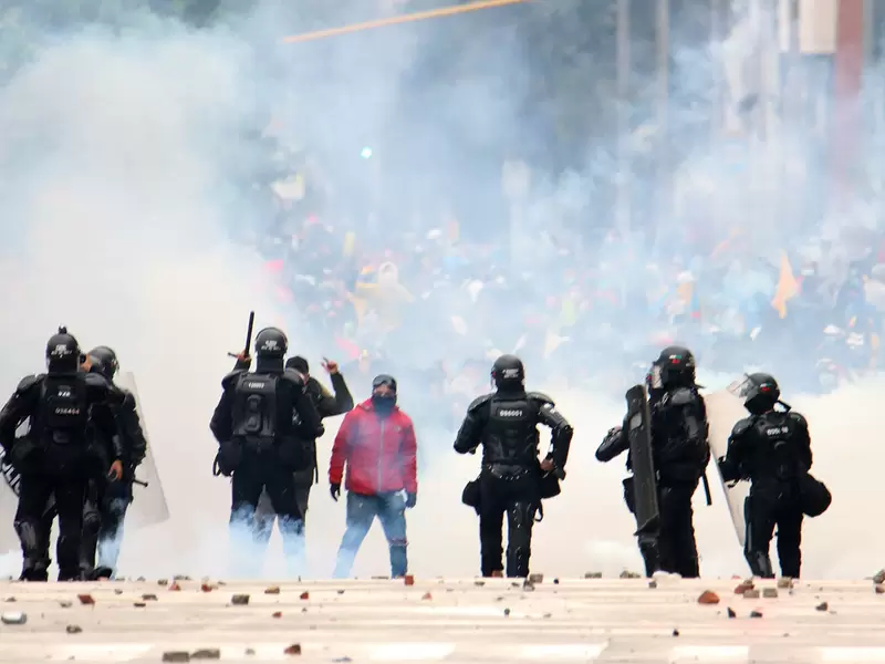 Disturbios en Bogotá durante las marchas del 1 de mayo de 2021
