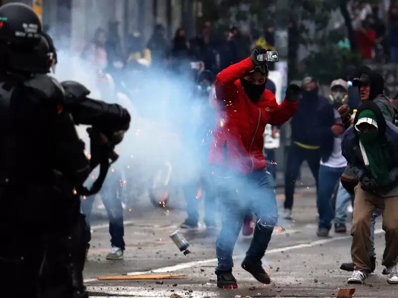 Disturbios en Bogotá durante las marchas del 1 de mayo de 2021