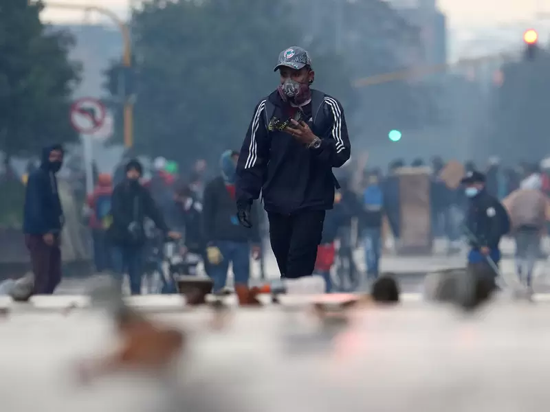 Disturbios en Bogotá durante las marchas del 1 de mayo de 2021