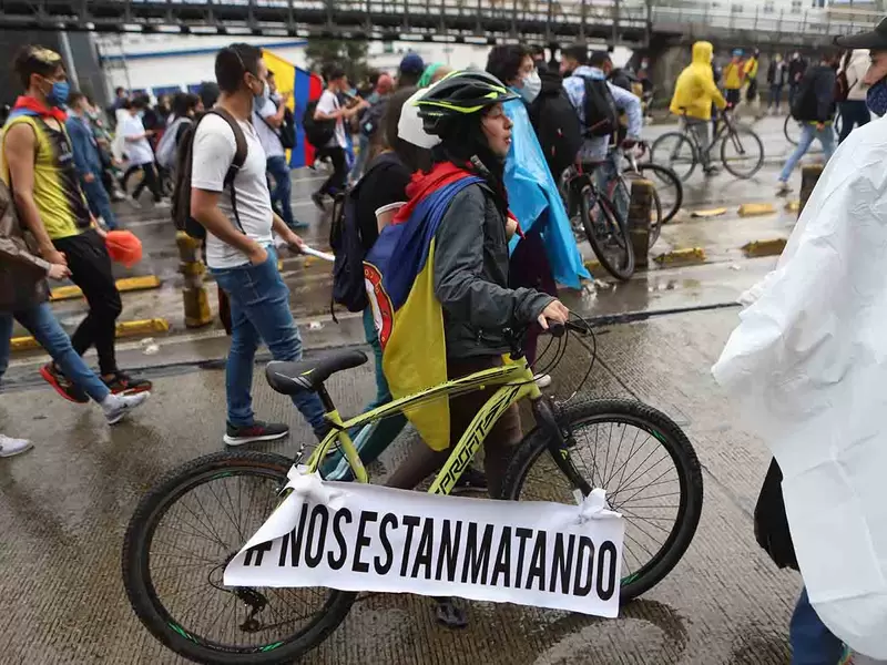 Paro nacional 5 de mayo: manifestantes marcharon por calles de Bogotá