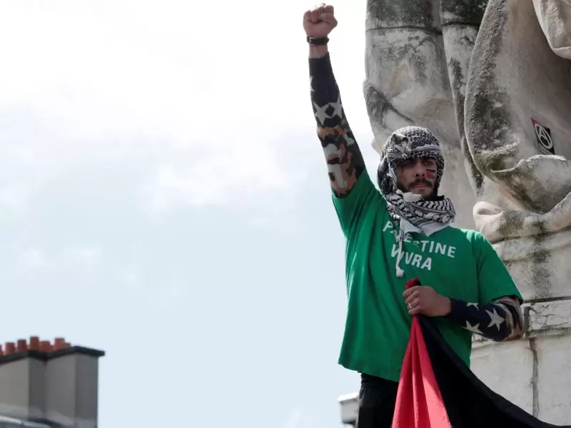 Protestas en Francia a favor de Palestina