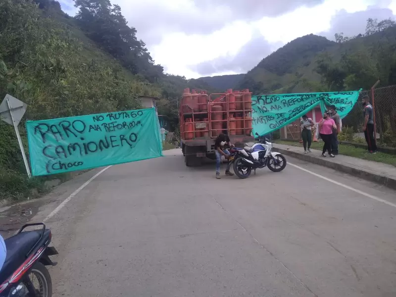 bloqueos vía Risaralda- Chocó