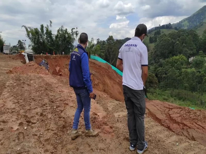 Referencia movimiento en masa en Caldas, Antioquia.