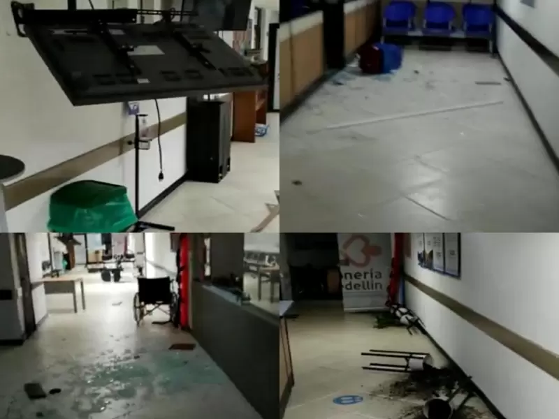 Así quedó la Unidad Permanente de Derechos Humanos en Medellín.
