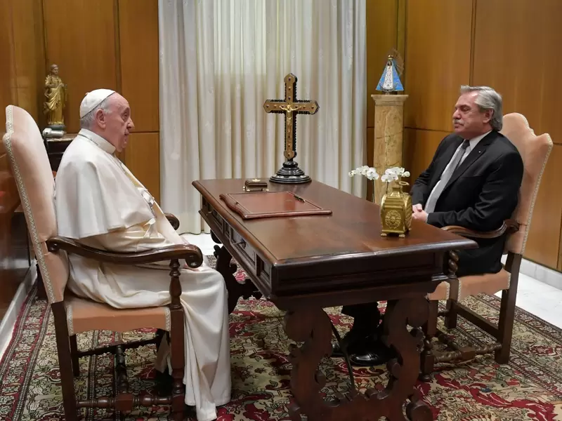 Papa Francisco y Alberto Fernández, presidente de Argentina