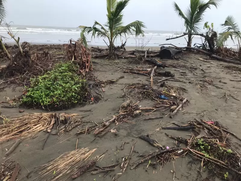 Emergencias por las lluvias y la erosión costera en Bajo Baudó, Chocó.