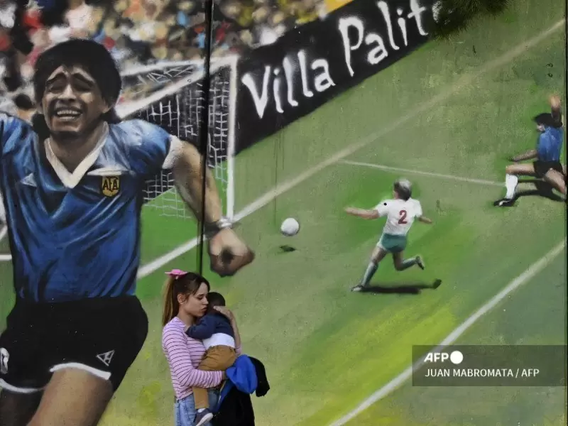 Mural de Diego Maradona en Argentina