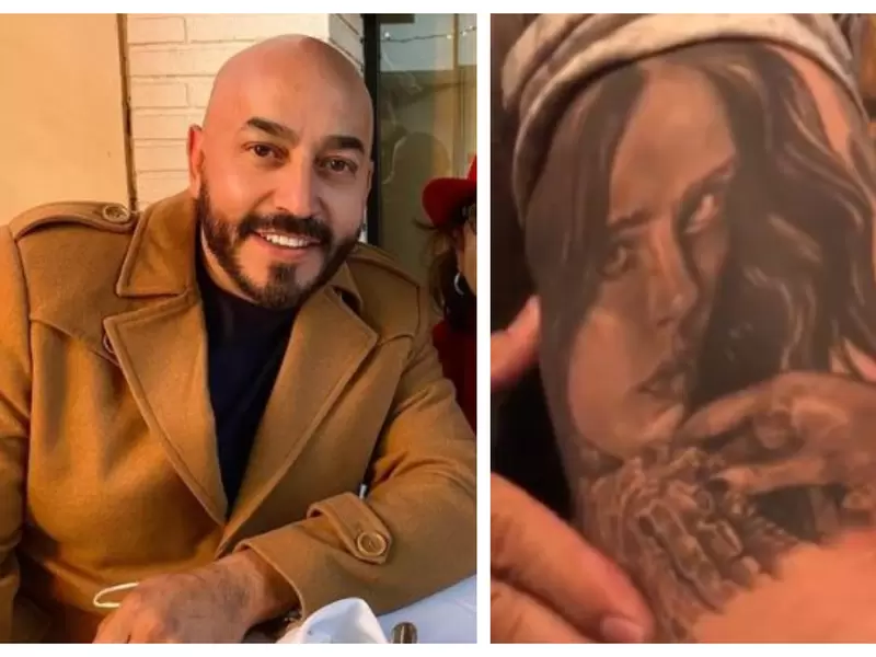 Tatuaje de Lupillo Rivera con rostro de Belinda Tatuaje de Lupillo Rivera con rostro de Belinda