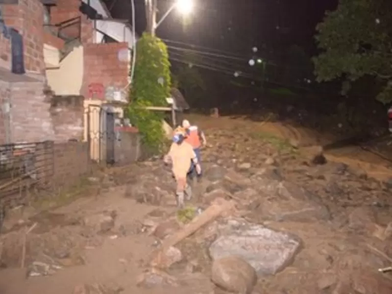 Emergencia por las lluvias en Bello, Antioquia.