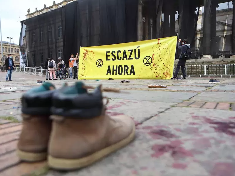 Acto simbólico en Colombia sobre la importancia del Acuerdo de Escazú.