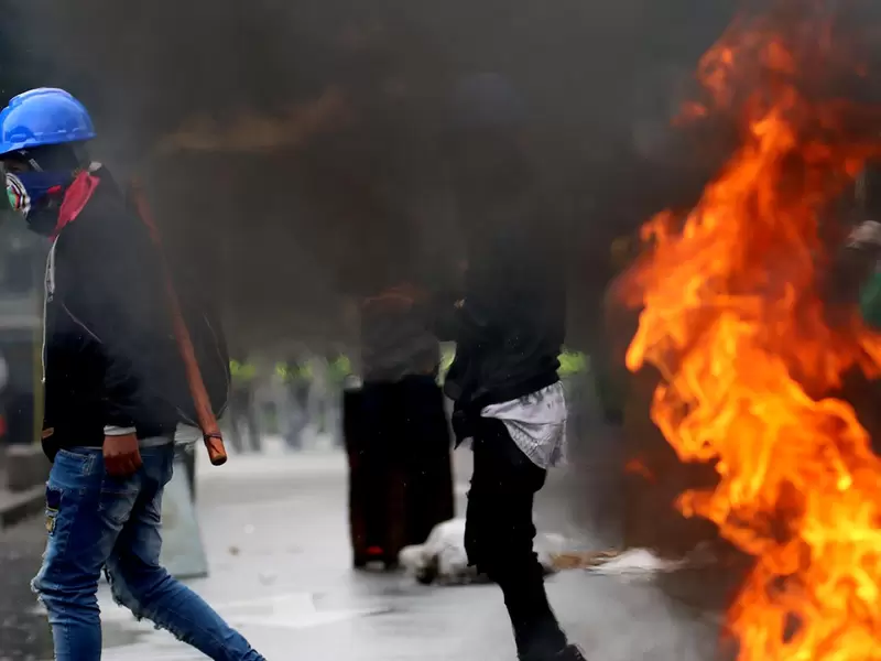 Protestas en Bogotá, en la Avenida El Dorado este 9 de junio