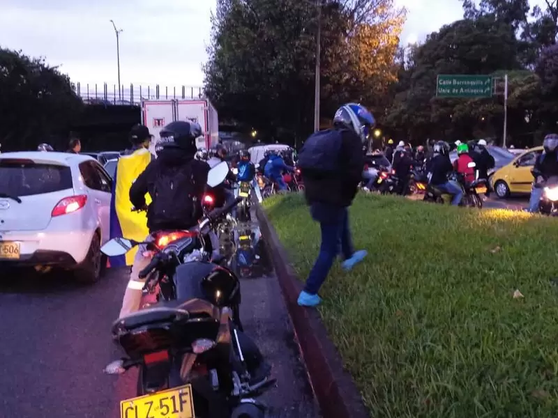 Afectaciones a la movilidad por las marchas y los disturbios en Medellín.