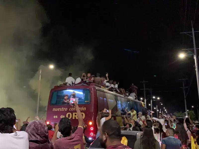 Recibimiento Deportes Tolima en Ibagué.
