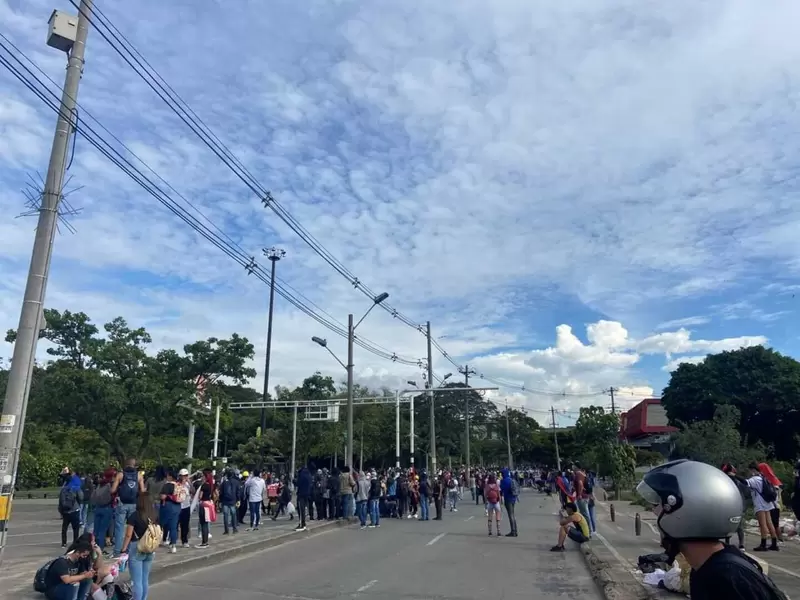 Disturbios en los alrededores de la Universidad de Antioquia.