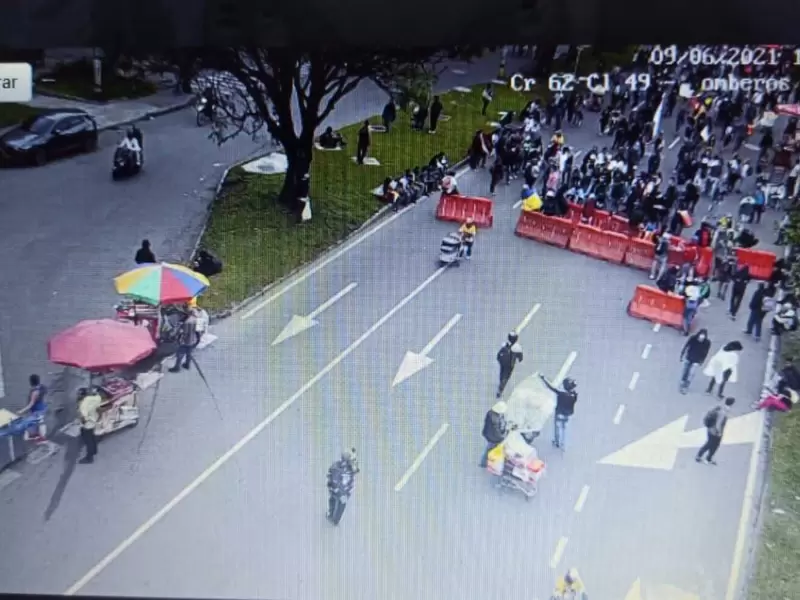 Bloqueos en vías de Medellín.