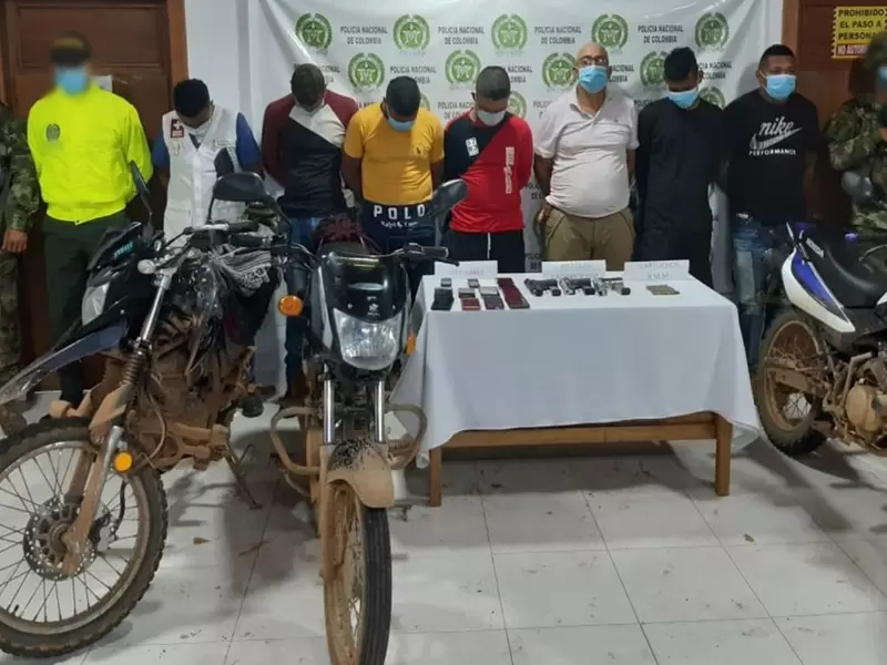 Las capturas se cumplieron en zona rural de Montelíbano