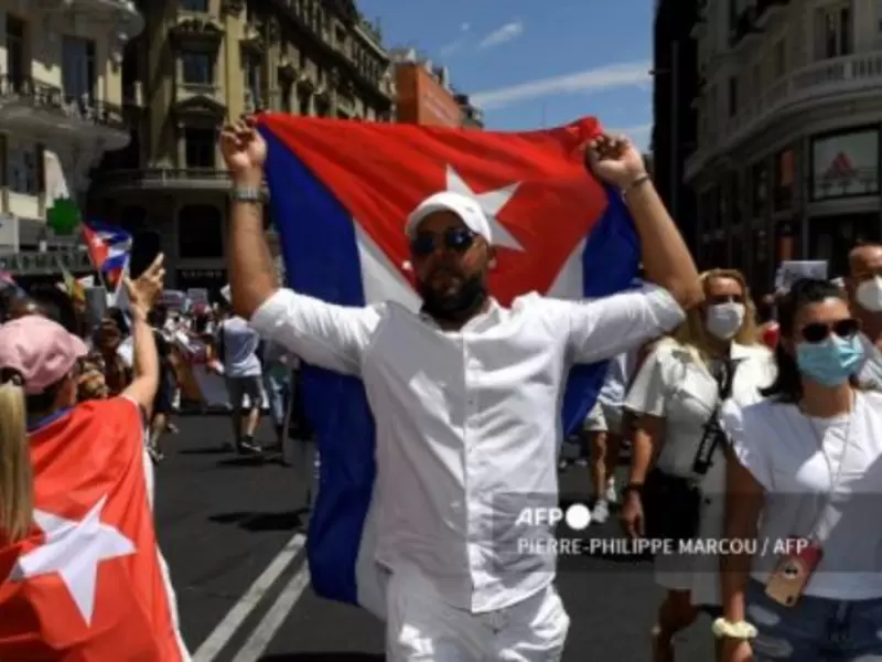 Marchas en España contra el Gobierno cubano