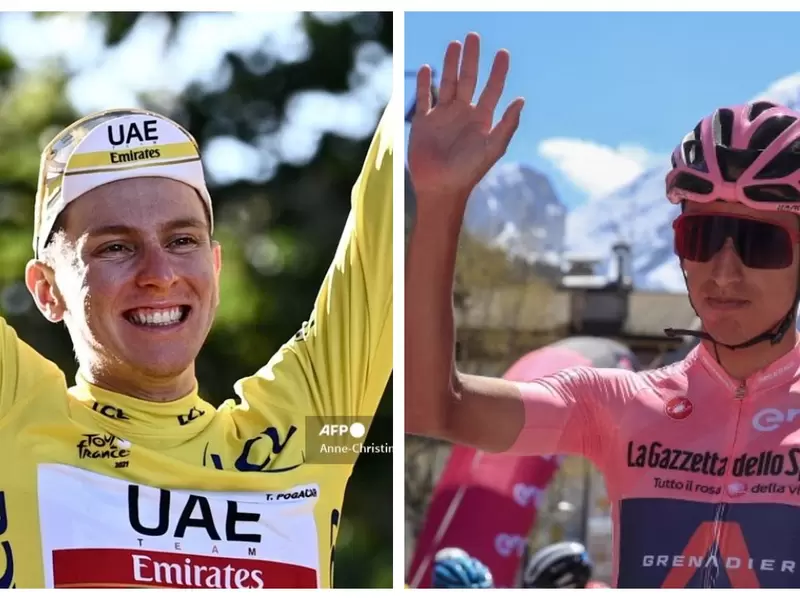 Tadej Pogacar y Egan Bernal