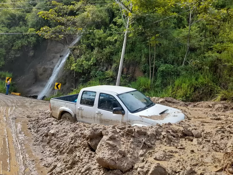 Lugar del derrumbe en Ituango, Antioquia.