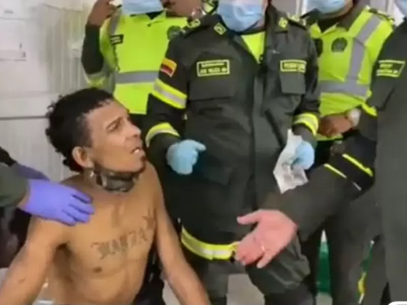 Herido en protestas en Barranquilla.