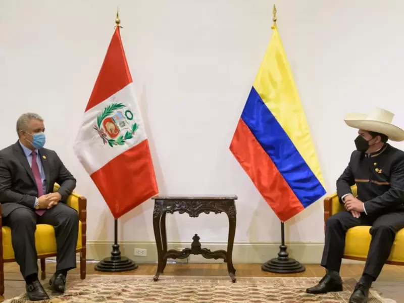 El presidente Iván Duque, participa este miércoles, de la posesión de Pedro Castillo como nuevo jefe de Estado del Perú
