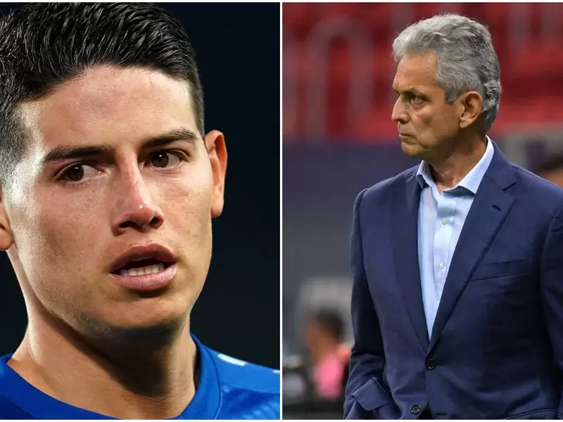 James Rodríguez y Reinaldo Rueda