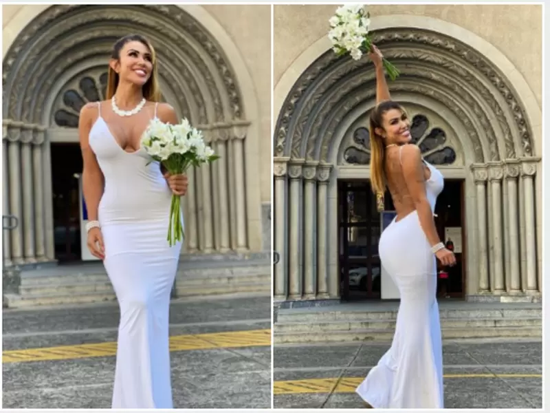 Modelo brasileña que se casó con ella misma