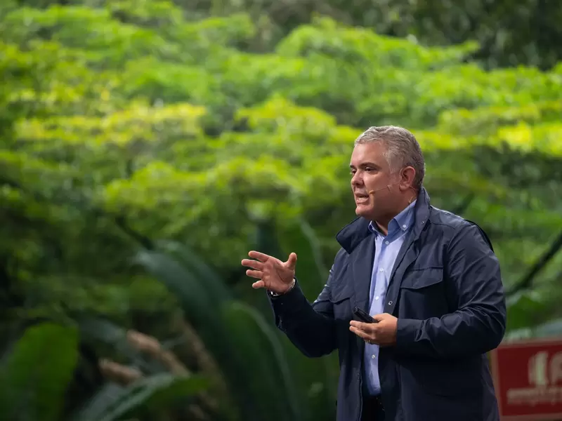 El presidente Iván Duque, desde Medellín (Antioquia)