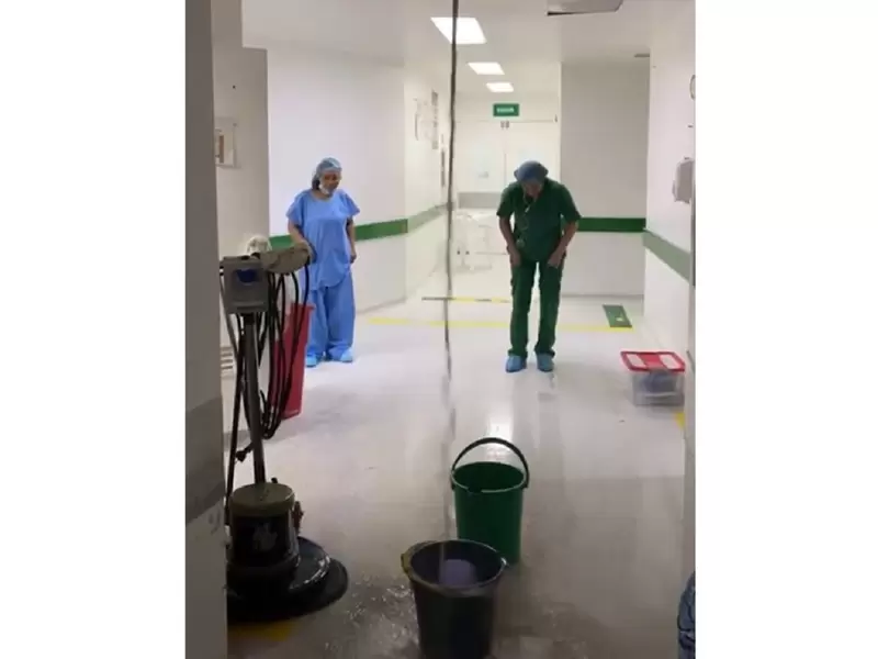 Hospital de Soacha se inunda en medio de aguacero