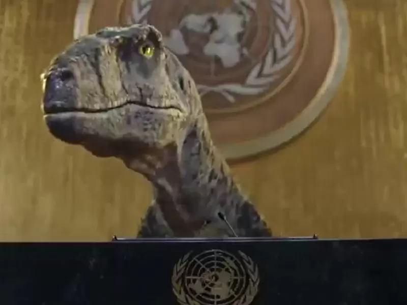Dinosaurio en La ONU