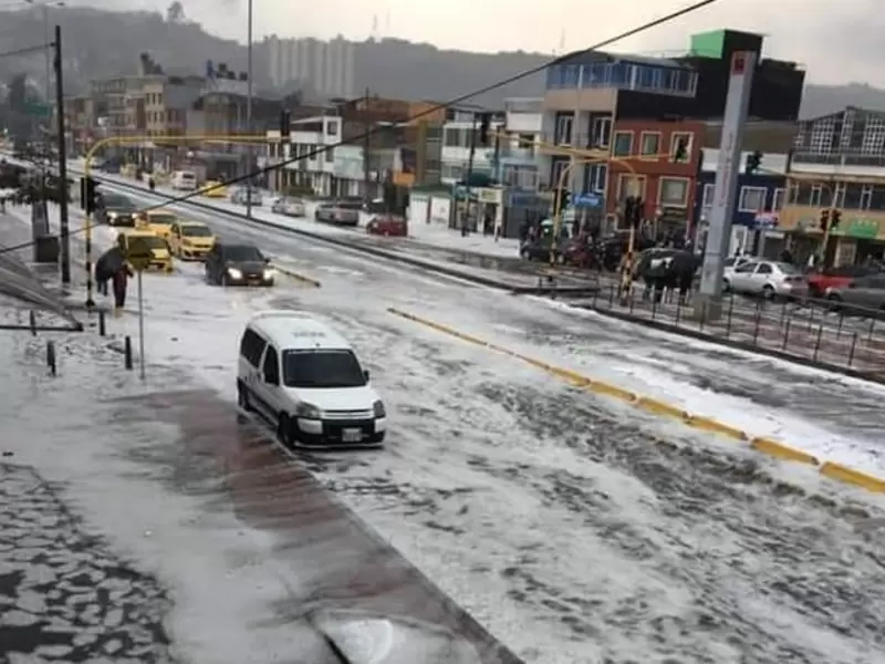 Granizo en Bogotá