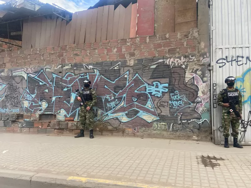 Soldados en Bogotá
