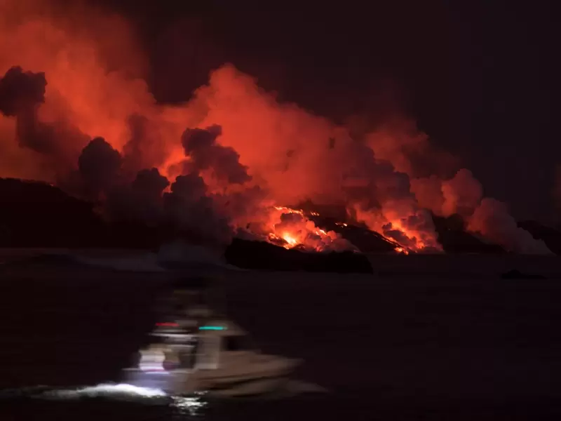 Volcán que hizo erupción en España