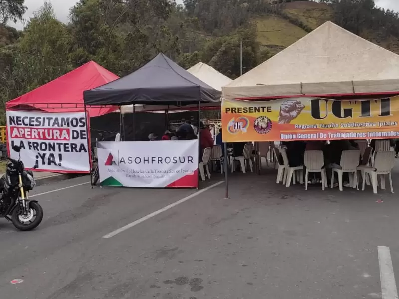 Los comerciantes de Ipiales se mantienen en protesta