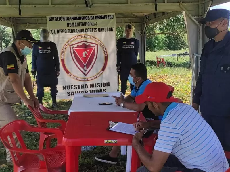 Terreno desminado en el Meta