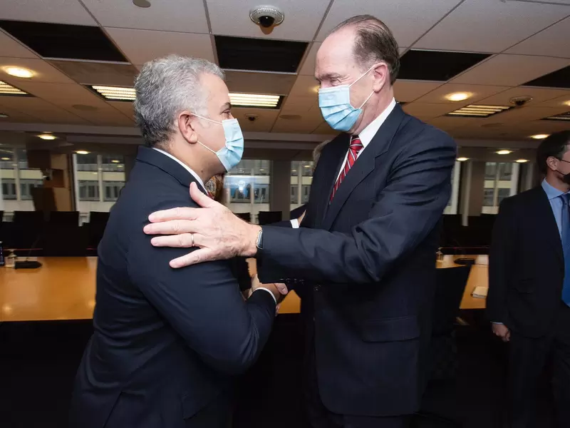El presidente Iván Duque, se reunió con el presidente del Banco Mundial, David Malpass