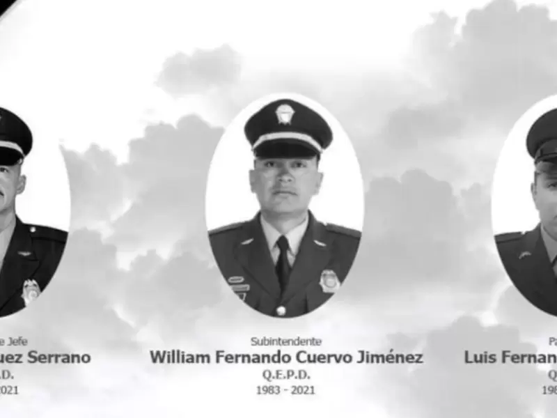 Policías que perdieron la vida en vuelo