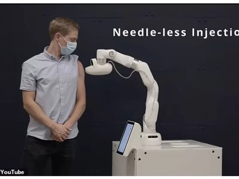 Robot que vacuna con chorro de alta presión