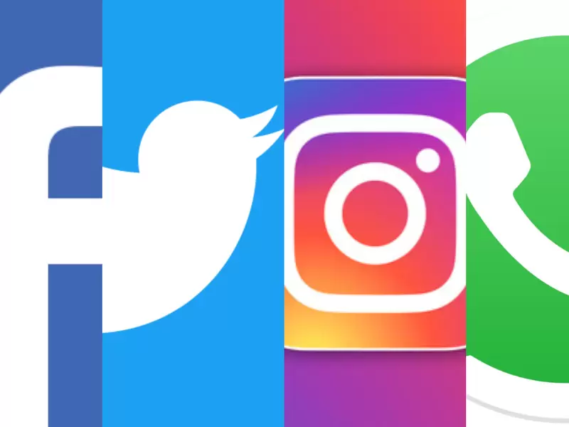 Redes sociales - Facebook Twitter Instagram y WhatsApp